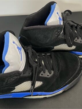 Nike Black and Blue Men's Basketball Sneakers